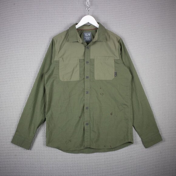 Mountain Hardwear Twotone Distressed Button Up - Picture 1 of 8